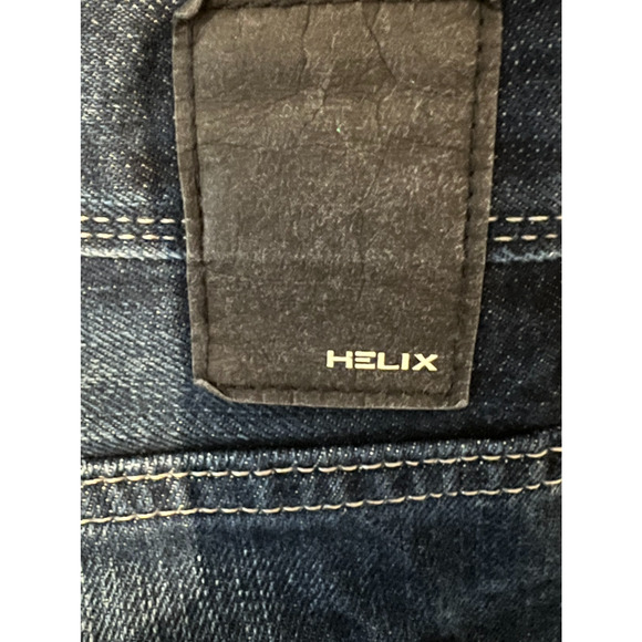 Helix Jeans Mens 34" Waist Blue Boot Cotton Pockets Zip Close Medium Wash - Picture 8 of 10
